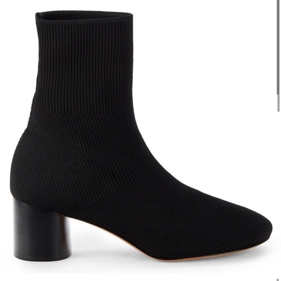 Vince Tasha Round-Toe Mid-Heel Knit Booties